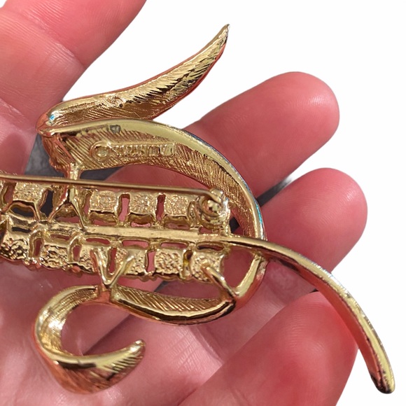 Sold!!!Vg Sarah Coventry Wheat Rhinestone Pin Brooc - Picture 4 of 4